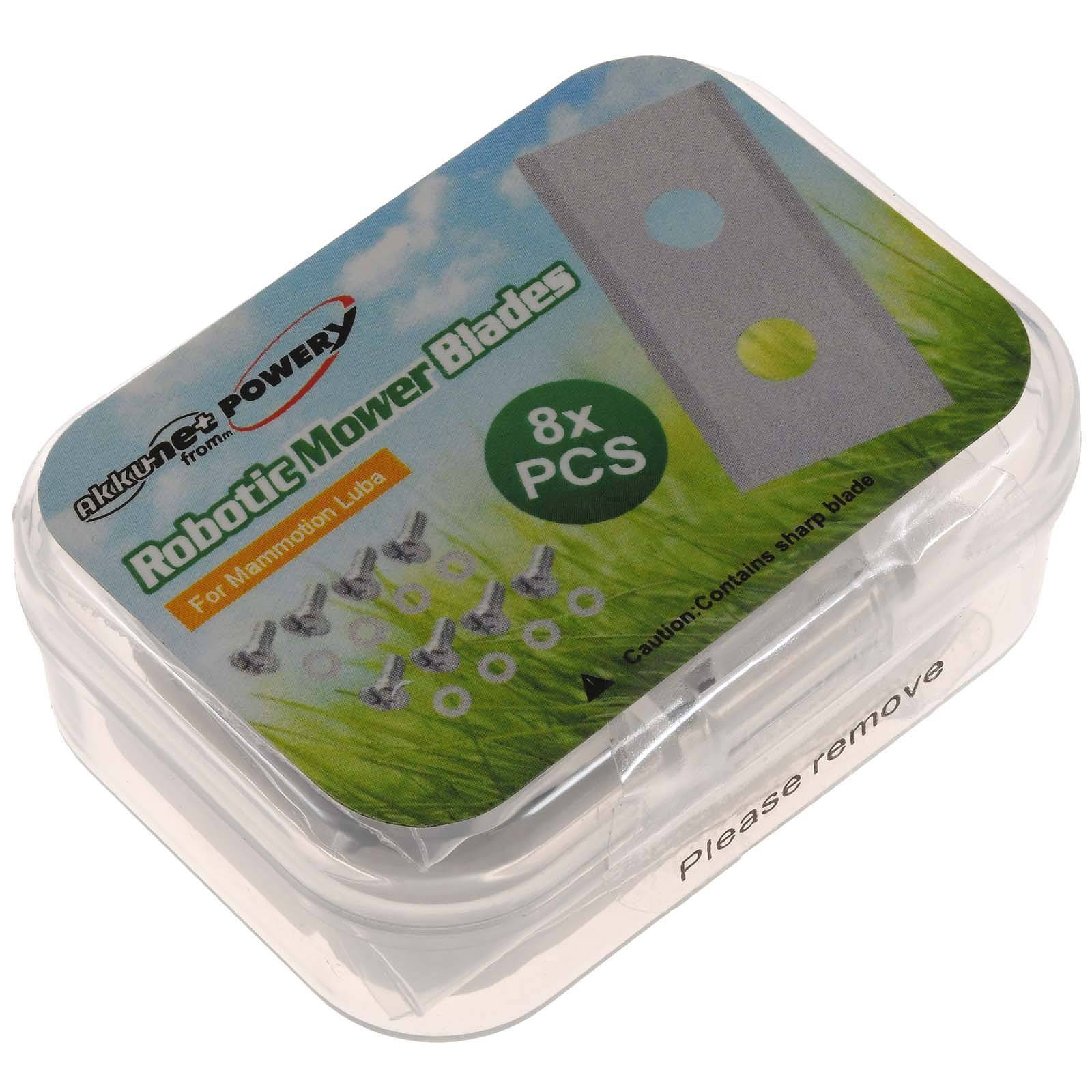 Powery 8x Ersatzklingen, Messer für Mähroboter Mammotion Luba 1 Luba 2 inkl. Schrauben
