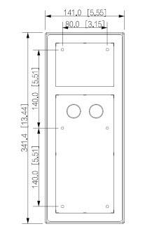 Dahua - VTM53R3 - 3 Modul Aufputz Regendach, - 3 Modul Aufputz Regendach - Material: Aluminium - Abmessung (HxBxT):341,