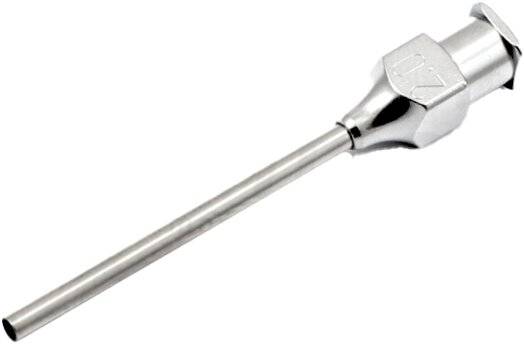 Spezial-Dosiernadel, gerade, Vollmetal, ∅ 1,5 / 2,0 mm, 30 mm, gerade