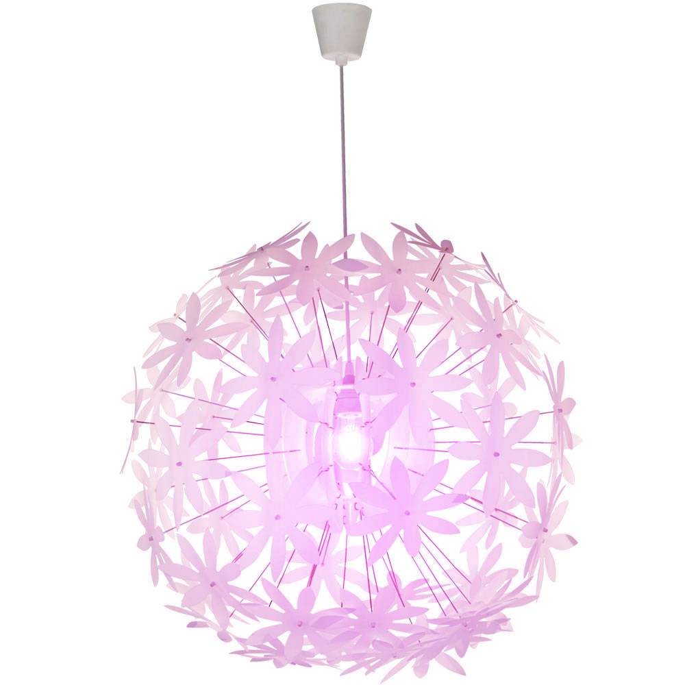 Pendelleuchte Blumenmuster Deckenlampe hängend weiß rund Deckenlampe Blume LED, Fernbedienung RGB Farbwechsel dimmbar, 1x 9W 1x806lm 3000K, 60 cm,