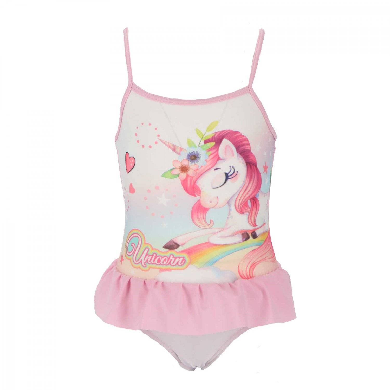 Unicorn Badeanzug für Mädchen Schwimmkleidung Badebekleidung für sonnige Strandtage Rosa 2/3 Jahre