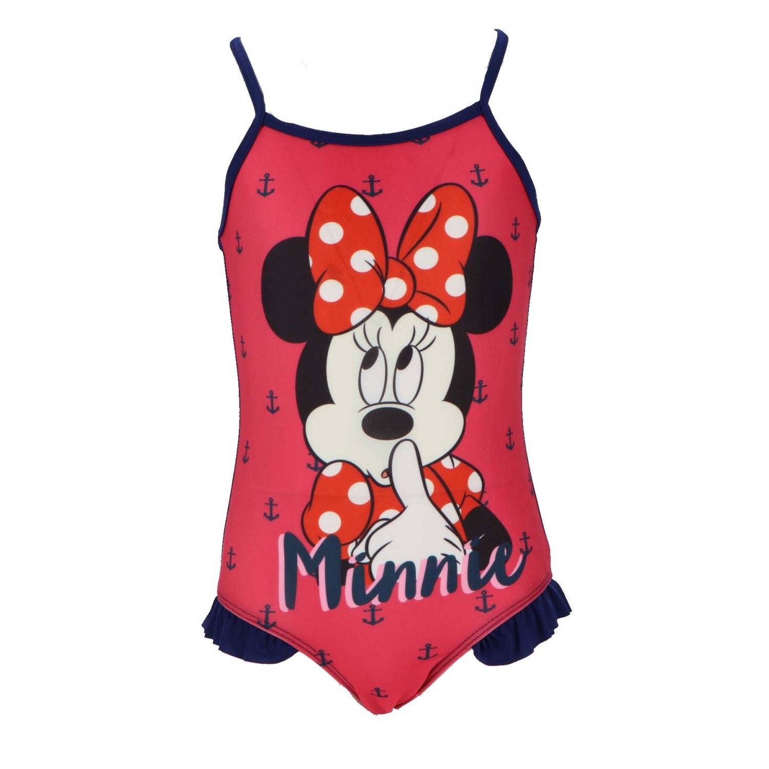 Minnie Mouse Schwimmanzug Schwimmkleidung für Mädchen Farbenfroher Badeanzug Dunkelblau 7/8 Jahre