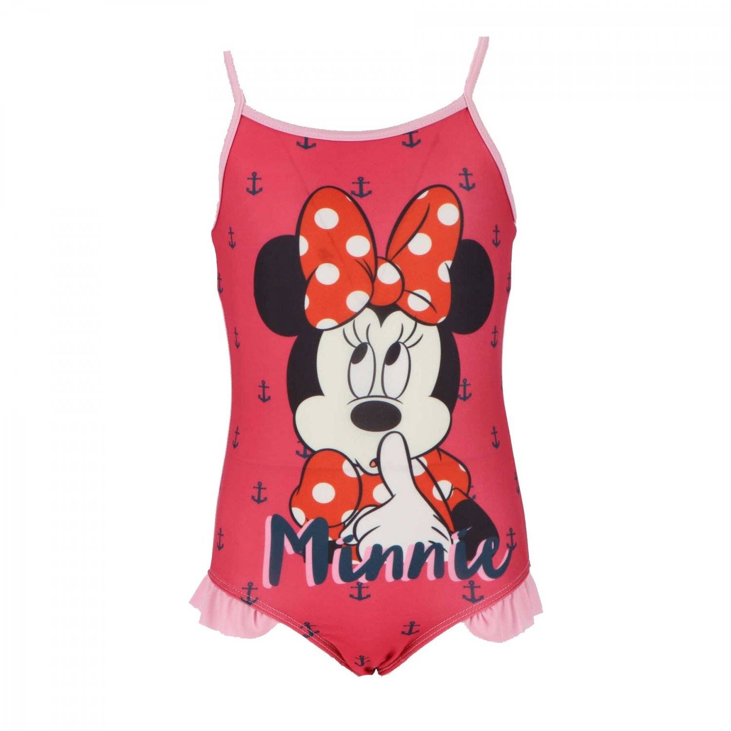 Minnie Mouse Schwimmanzug Schwimmkleidung für Mädchen Farbenfroher Badeanzug Rosa 5/6 Jahre