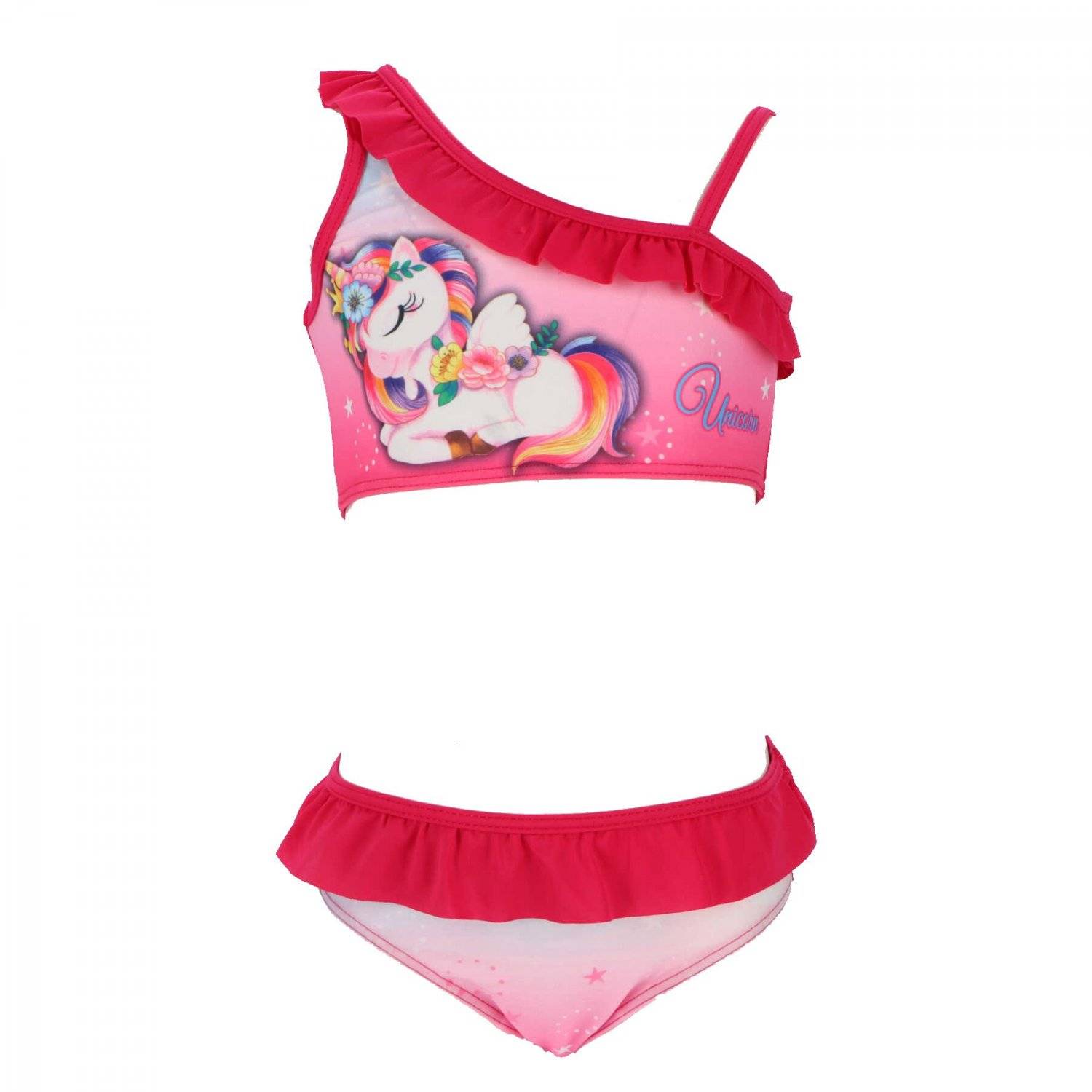 Einhorn Mädchen Badeanzug Magischer Bikini für den Pool oder am Strand 7/8 Jahre Pink
