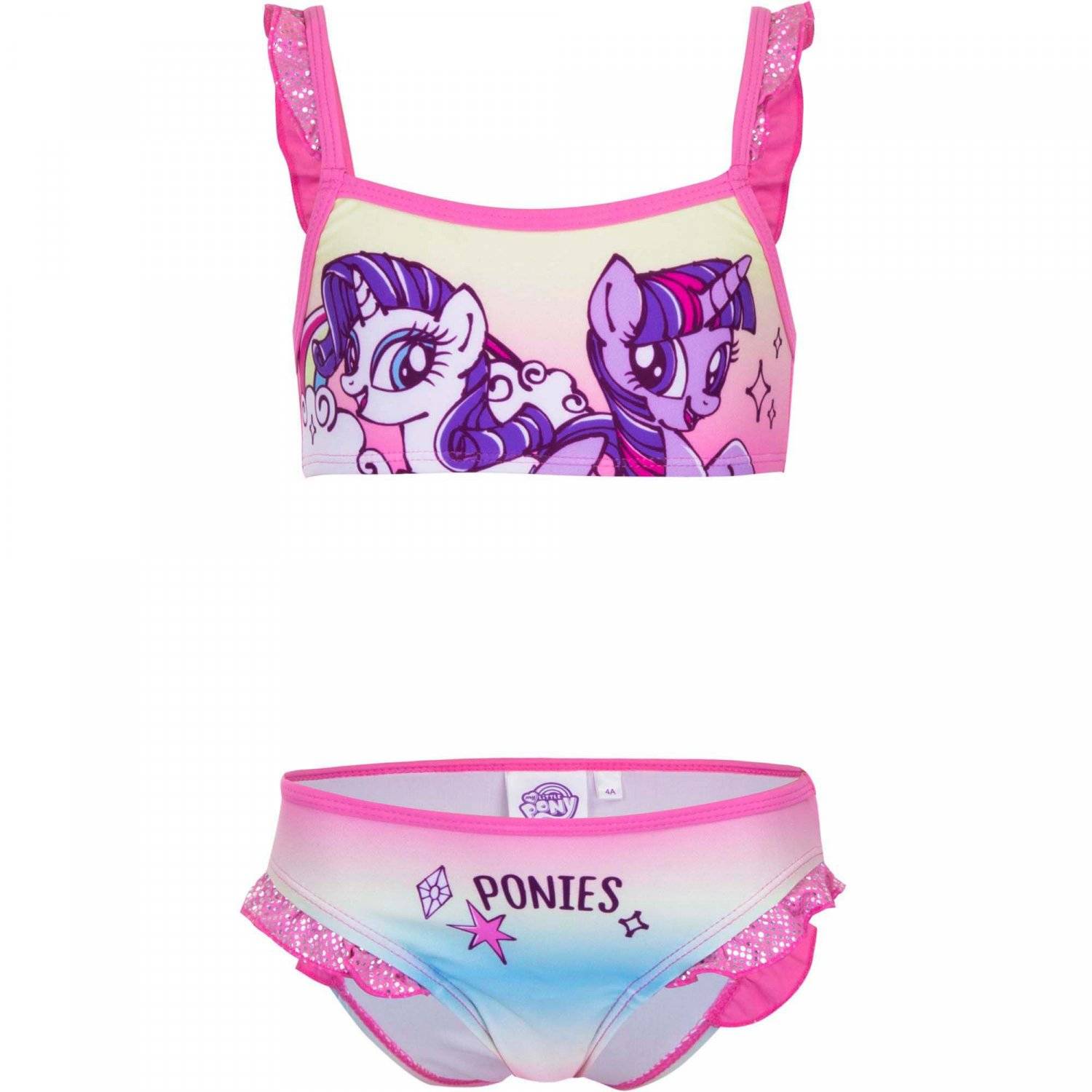 My Little Pony Bikini für Mädchen Perfekte Schwimmkleidung für Sommertage Pink 6 Jahre