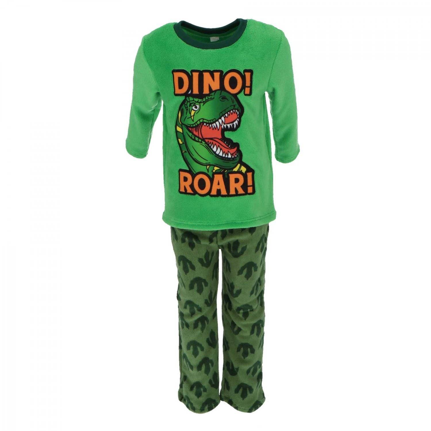 Dinoroar Korallen-Fleece Pyjama Weicher und gemütlicher Schlafanzug für Kinder 98/104 cm