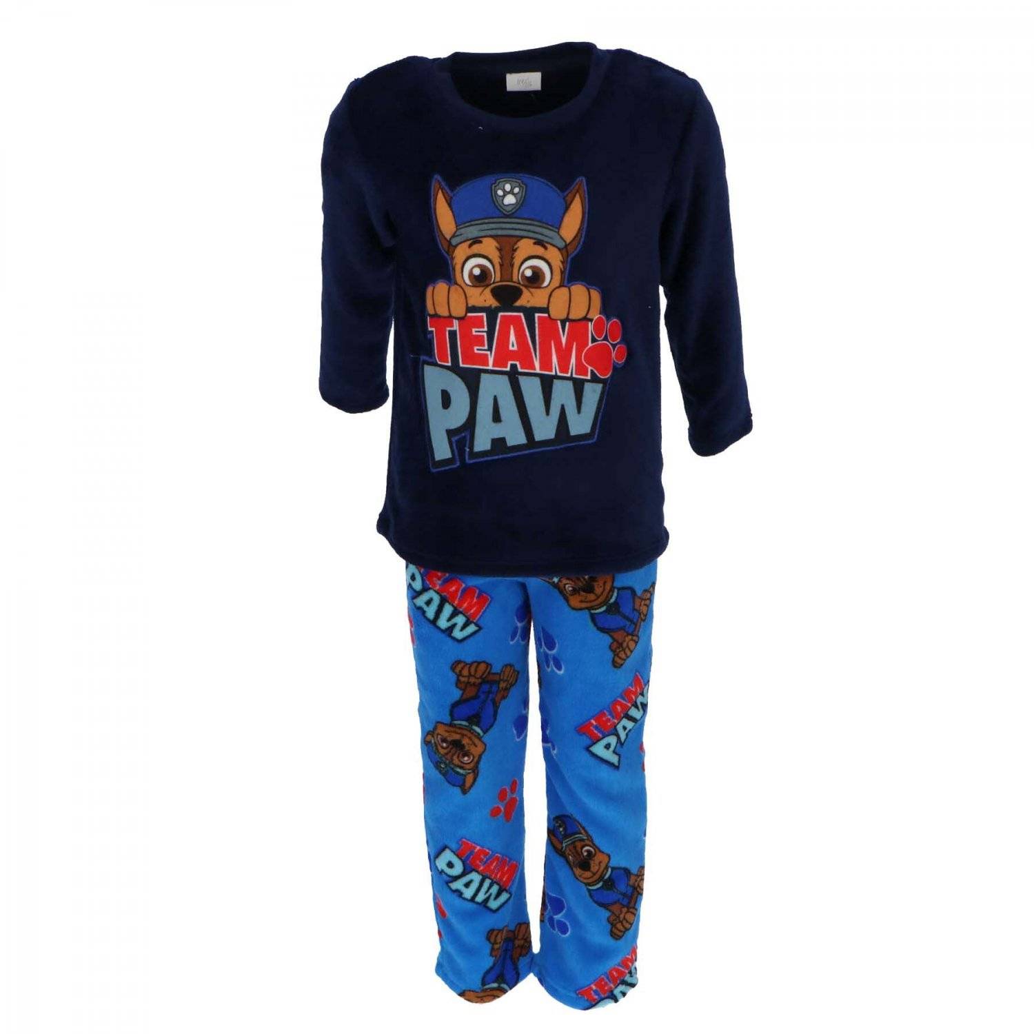 PAW Patrol Kinder-Pyjama aus Korallen-Fleece – Weicher und gemütlicher Schlafanzug 122/128 cm