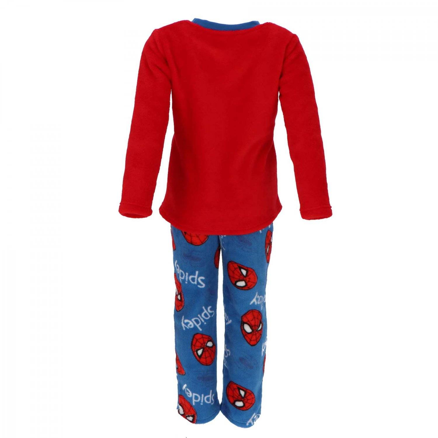 Spiderman Kinder-Pyjama Korallen-Fleece Schlafanzug für kleine Superhelden 122/128 cm