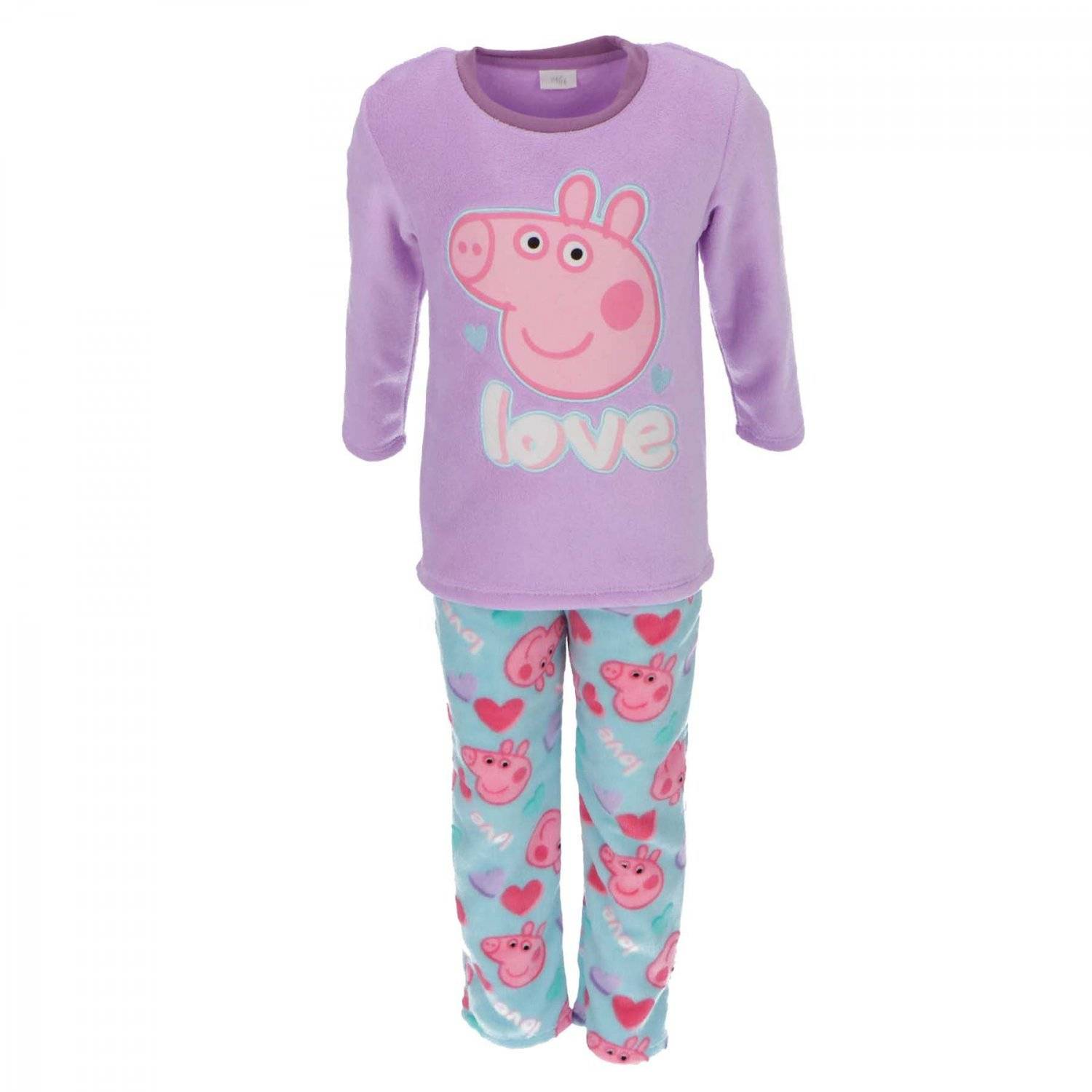 Peppa Pig Korallen-Fleece Pyjama – Kuscheliger Schlafanzug für kleine Fans 110/116 cm