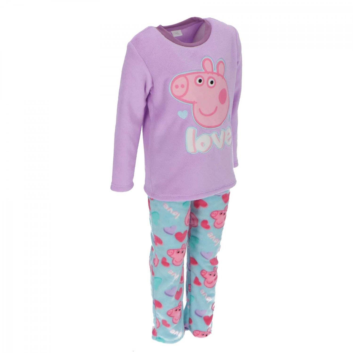 Peppa Pig Korallen-Fleece Pyjama – Kuscheliger Schlafanzug für kleine Fans 98/104 cm