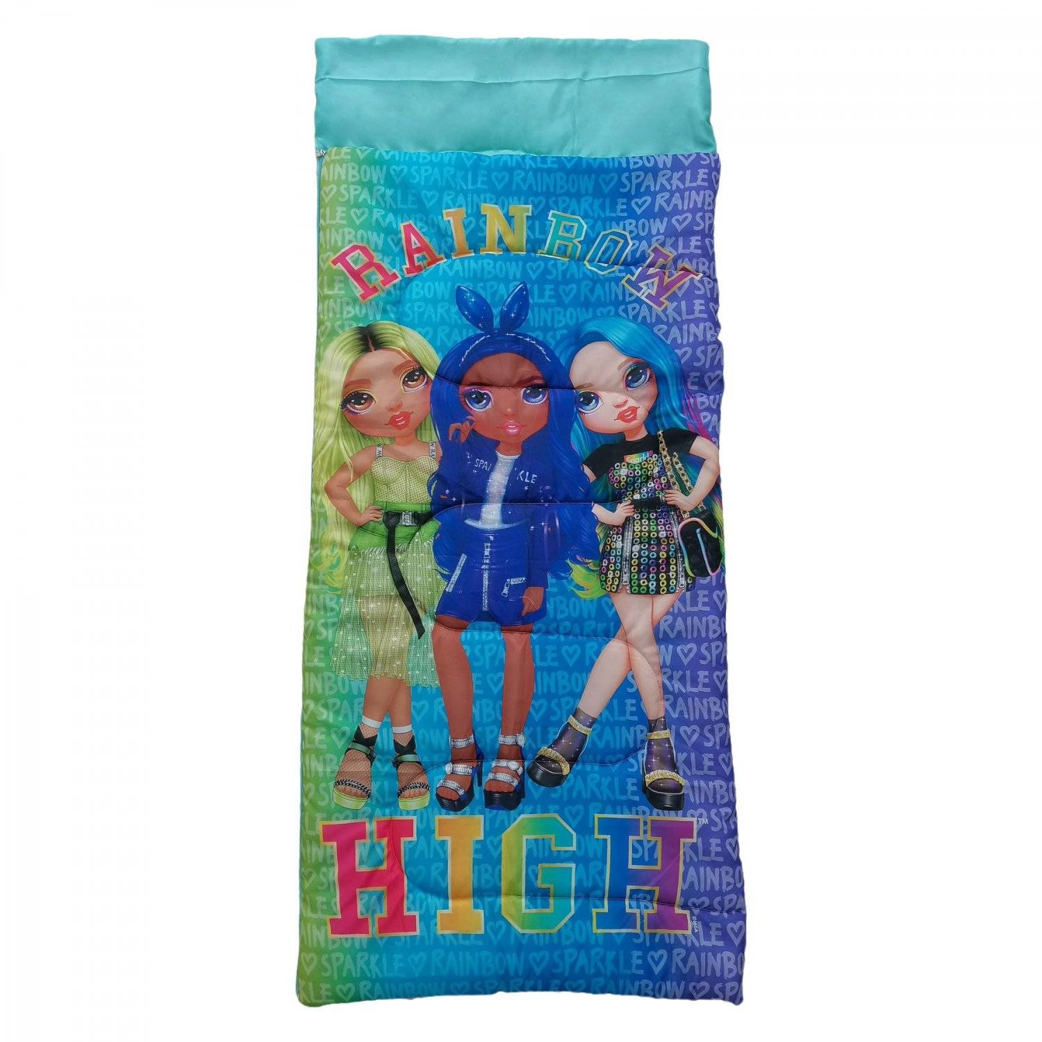 Bunter Rainbow High Schlafsack Bequeme Schlafrolle Bettrolle 70 x 165 cm für zu Hause und unterwegs