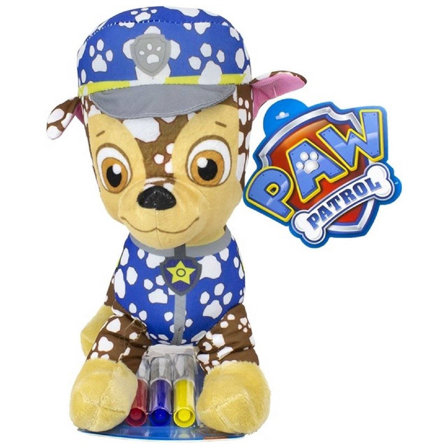 Paw Patrol Doodle Pup Ausmalbares Kuscheltier Waschbar Blau