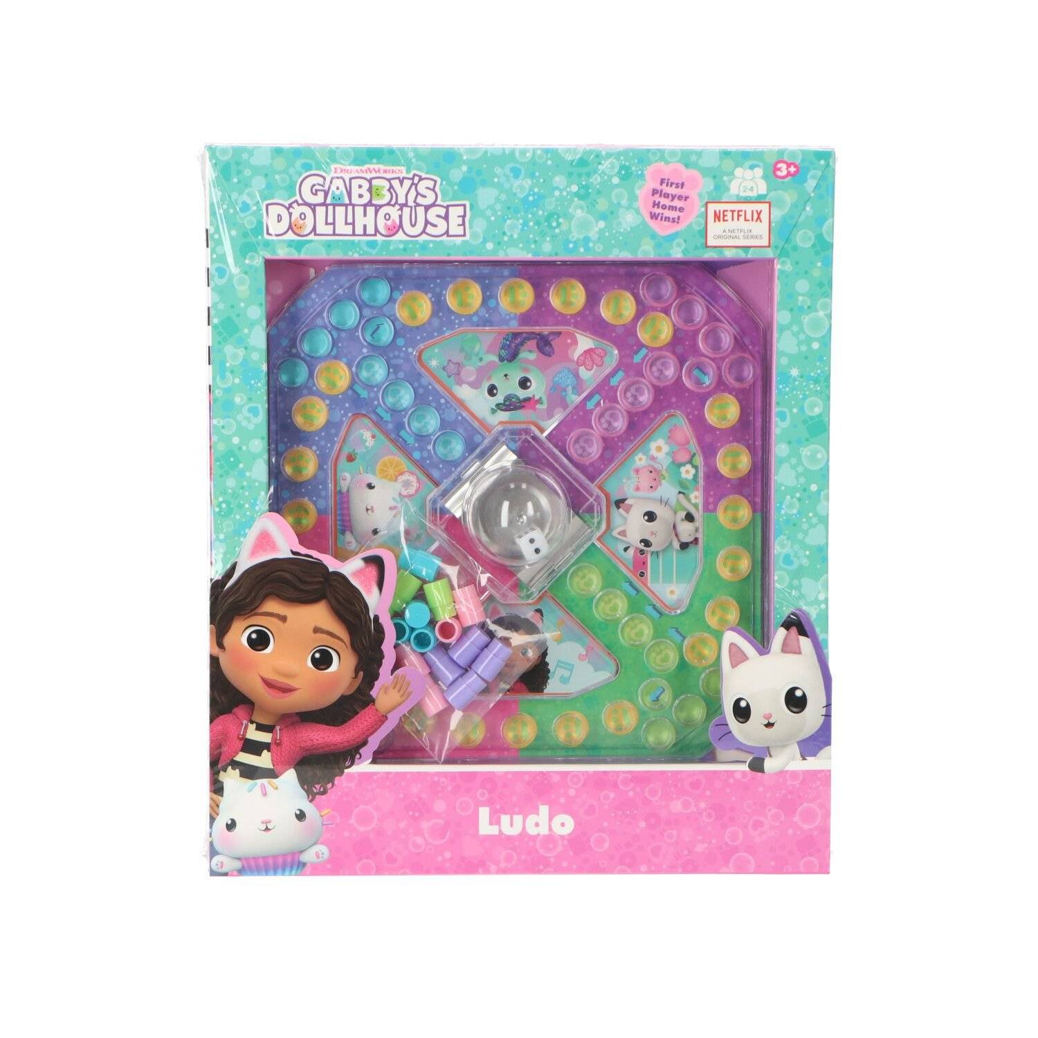 Gabby's Dollhouse Ludo Brettspiel für die ganze Familie