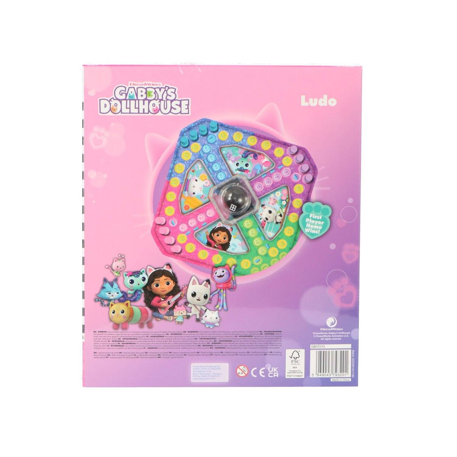 Gabby's Dollhouse Ludo Brettspiel für die ganze Familie