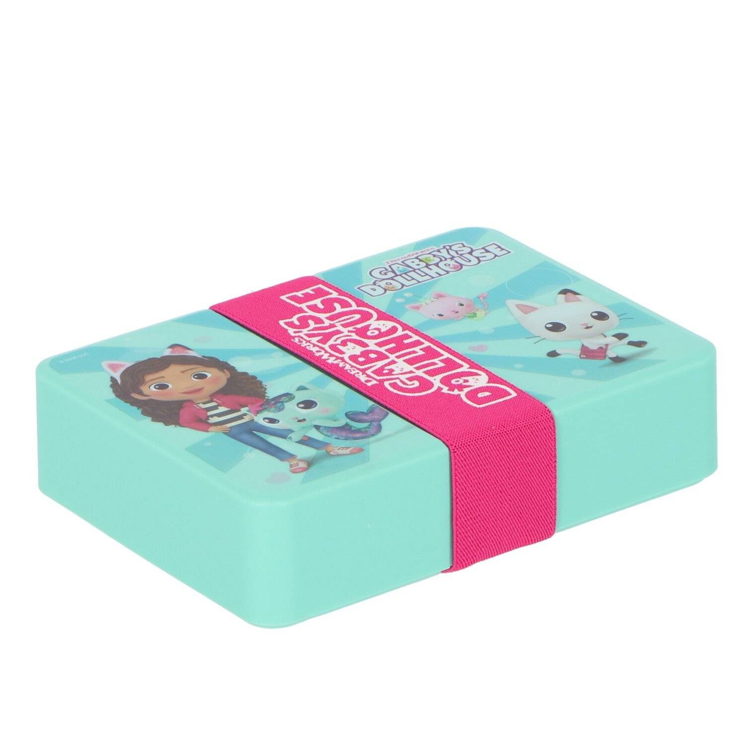 Gabby's Dollhouse Vielseitige Brotbox Lunchbox Pausenbox für unterwegs, 18x13x5 cm für Kinder