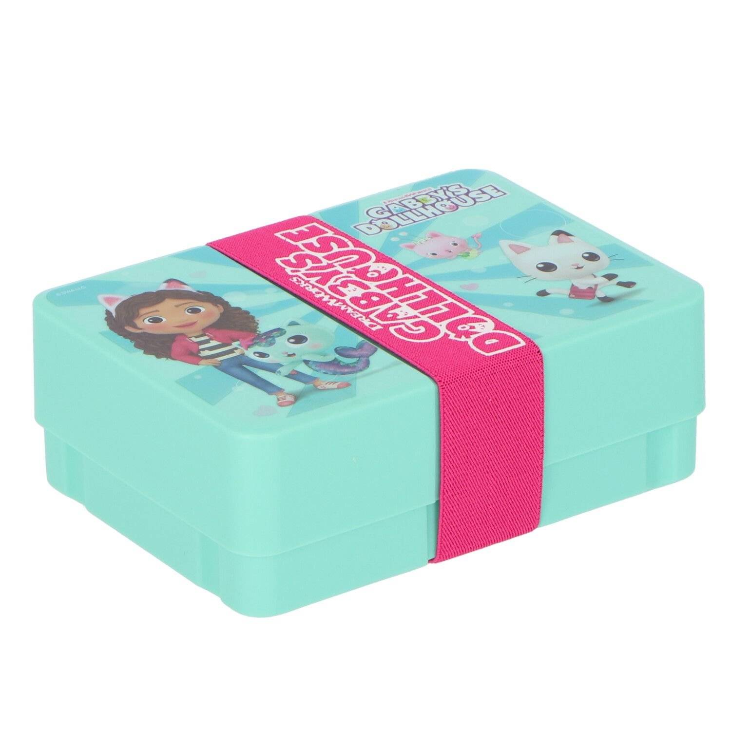 Gabby's Dollhouse Vielseitige Brotbox Lunchbox Pausenbox für unterwegs, 18x13x5 cm für Kinder