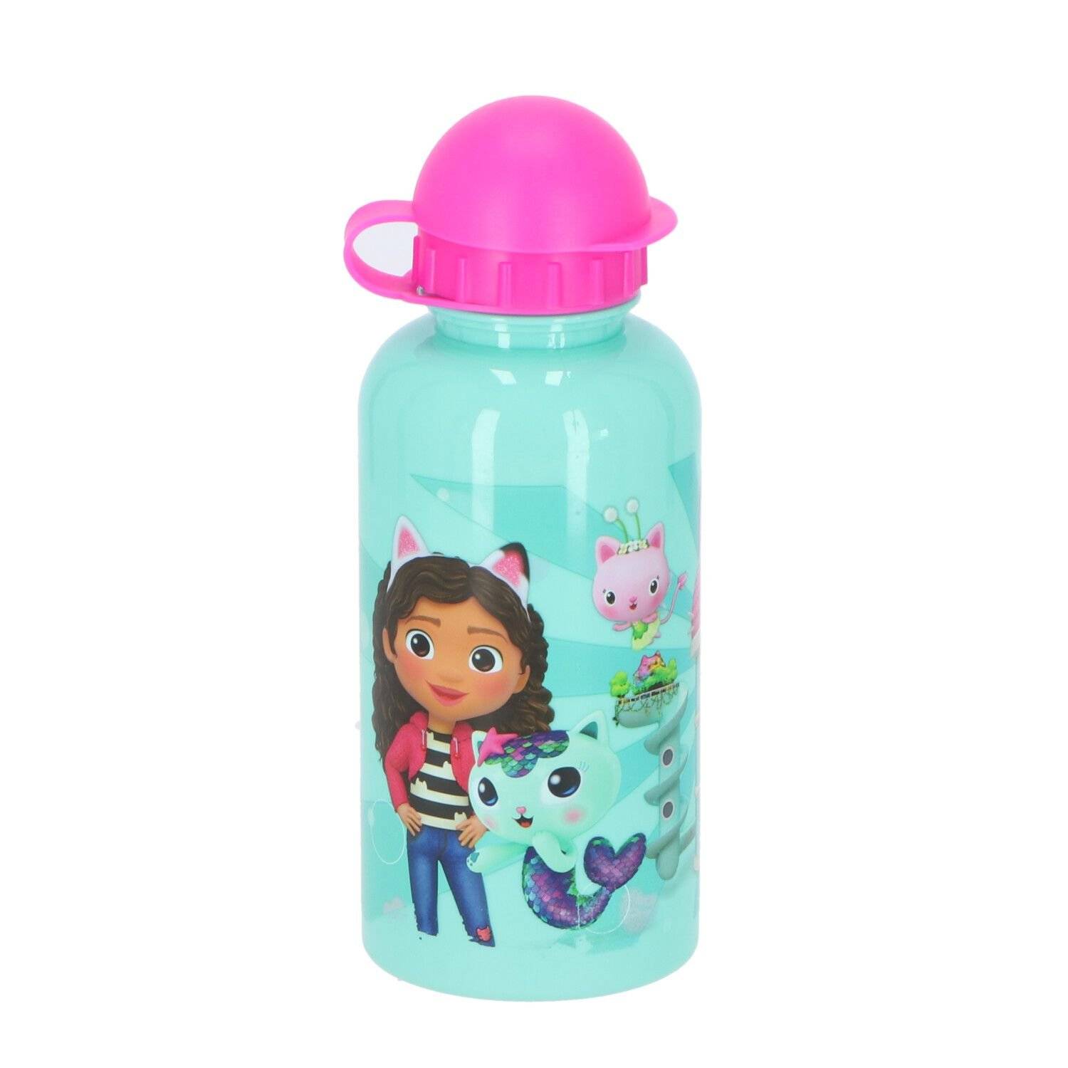 Gabby's Dollhouse Trinkflasche Wasserflasche aus Aluminium, 400 ml 17x7x7 cm für Kinder