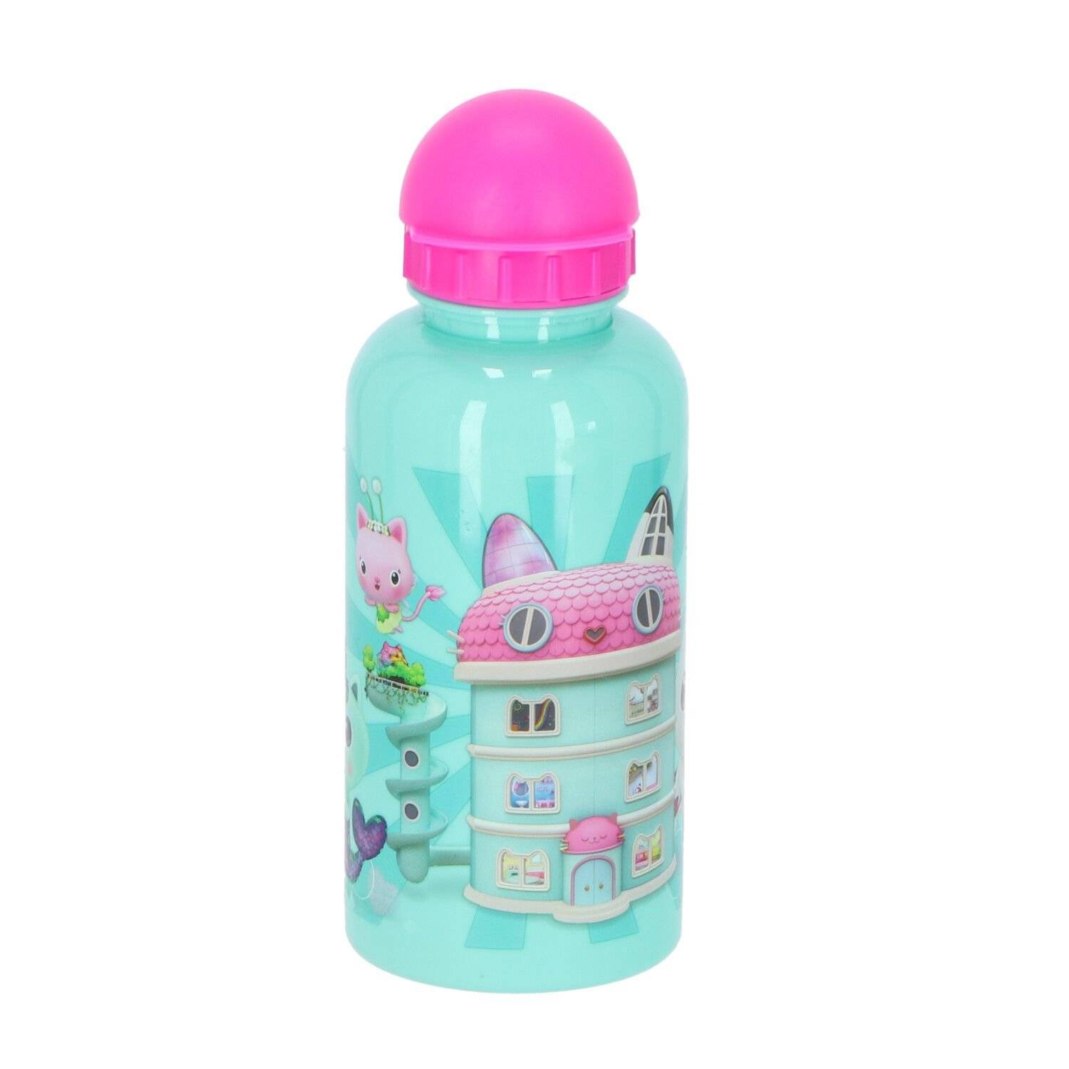 Gabby's Dollhouse Trinkflasche Wasserflasche aus Aluminium, 400 ml 17x7x7 cm für Kinder
