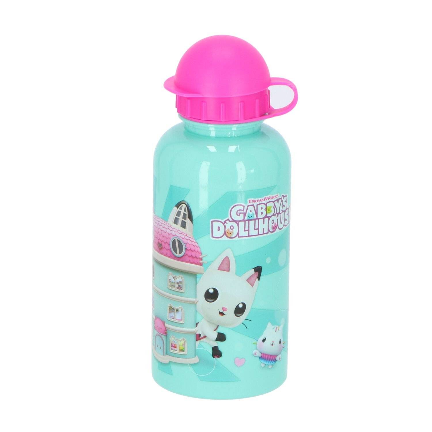 Gabby's Dollhouse Trinkflasche Wasserflasche aus Aluminium, 400 ml 17x7x7 cm für Kinder