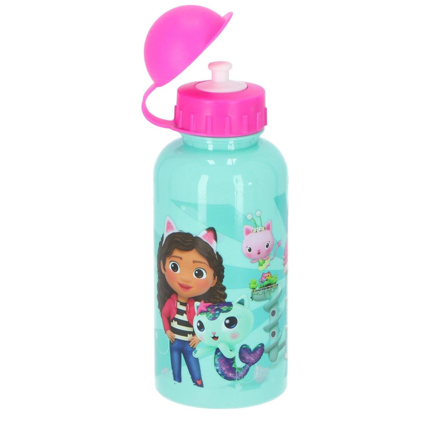 Gabby's Dollhouse Trinkflasche Wasserflasche aus Aluminium, 400 ml 17x7x7 cm für Kinder