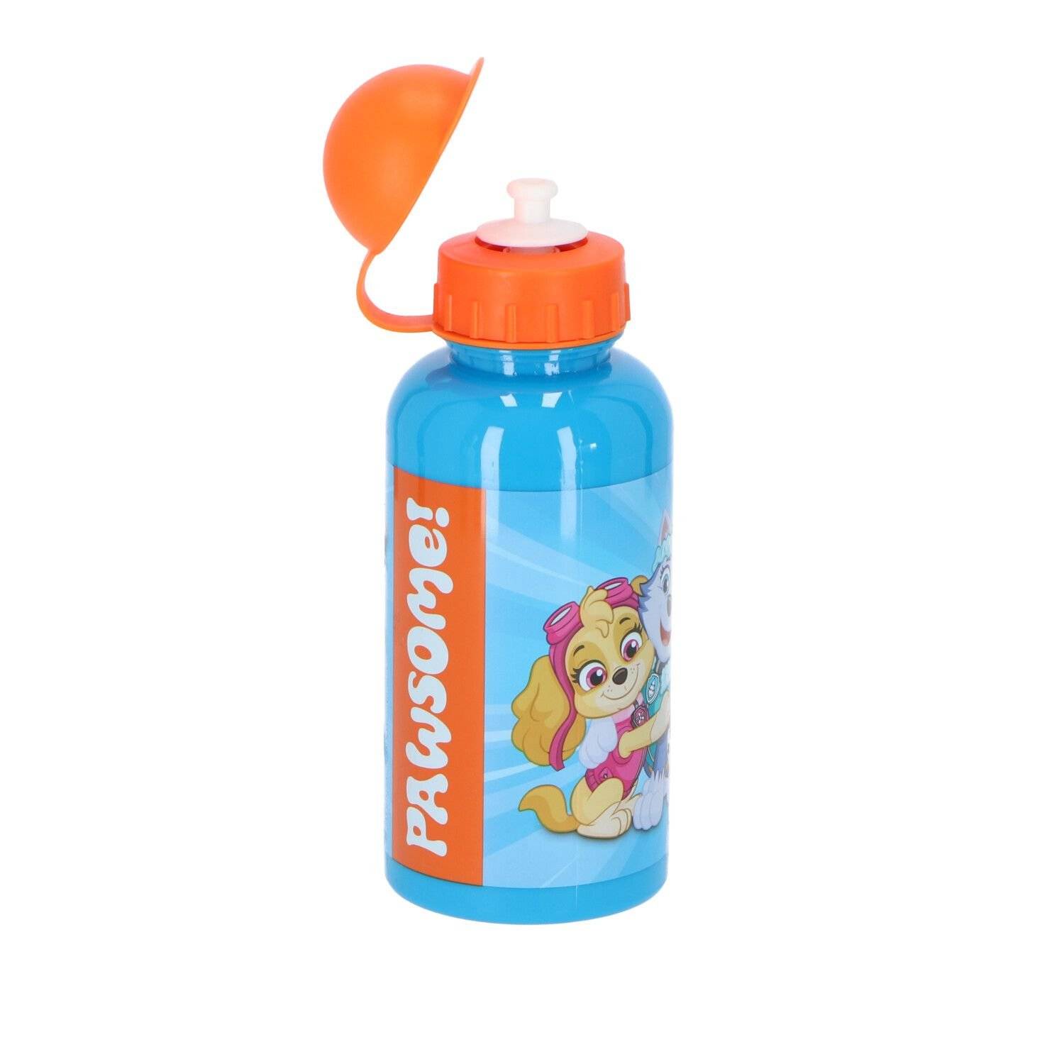 Paw Patrol Wasserflasche Robuste Aluminium Trinkflasche, 400 ml, ideal für Kinder, 17x7x7 cm