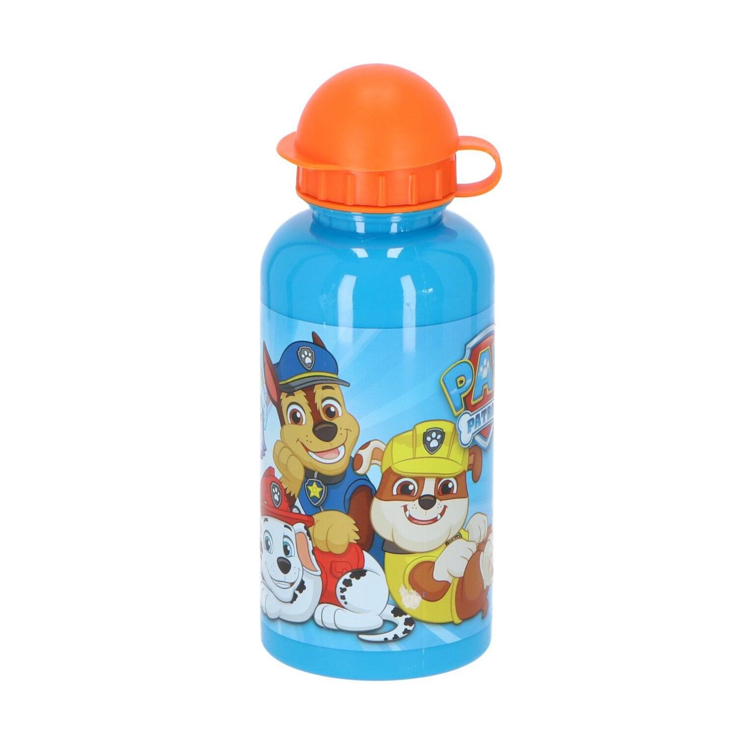 Paw Patrol Wasserflasche Robuste Aluminium Trinkflasche, 400 ml, ideal für Kinder, 17x7x7 cm