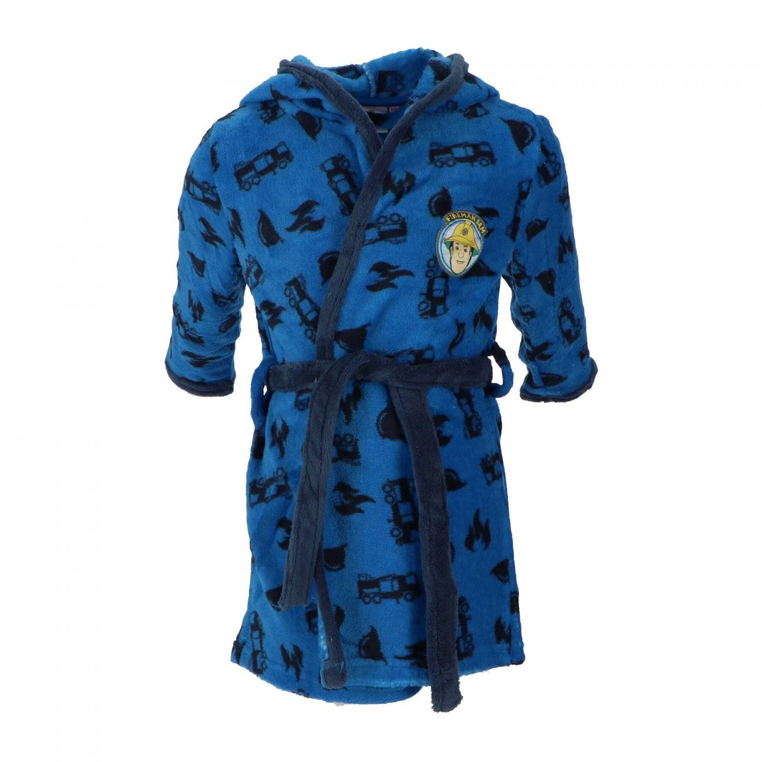 Feuerwehrmann Sam Kinder-Bademantel: Gemütlichkeit in Blau für die Kleinen Ideal für zuhause 110/116