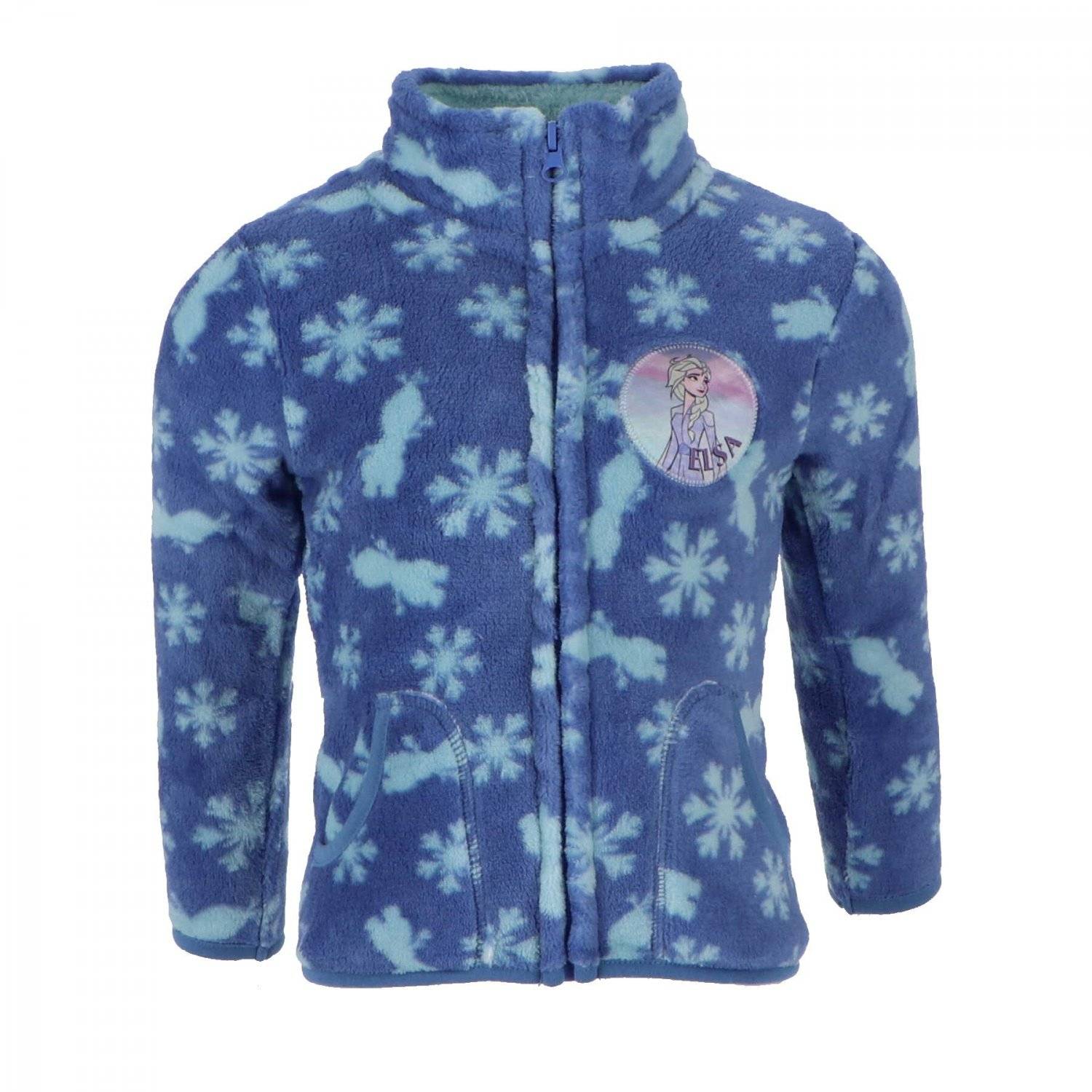 Frozen Jacke Gemütliche Kinder-Sweatjacke in Blau für kalte Tage 98/104