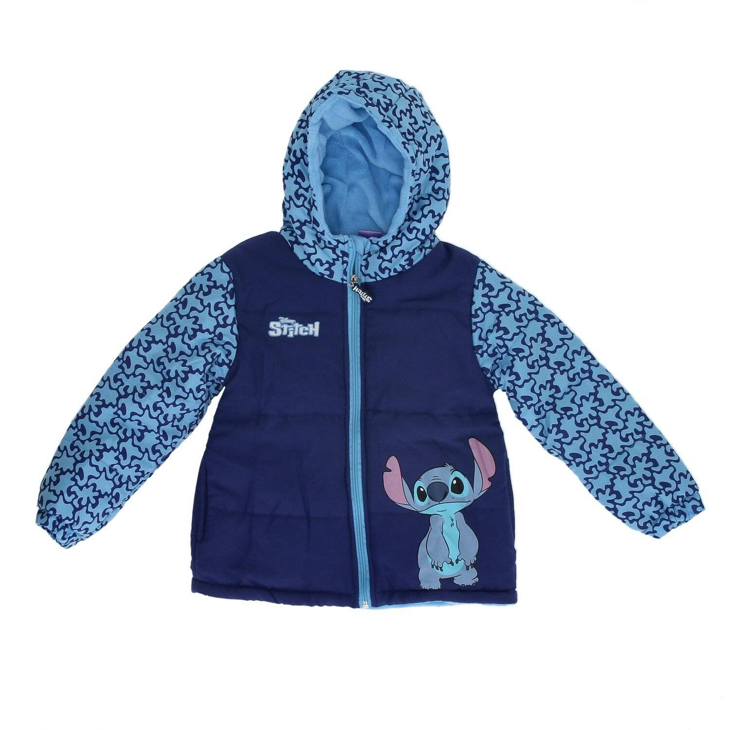 Lilo & Stitch Robuste Kinder Winterjacke aus Polyester Perfekt für kalte Tage in Blau 3 Jahre