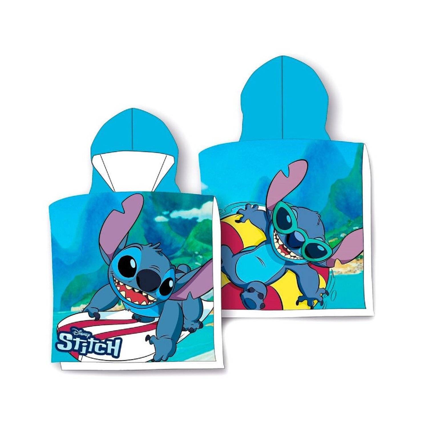 Lilo & Stitch Gemütlicher Kinder Kapuzenponcho für Zuhause und Unterwegs