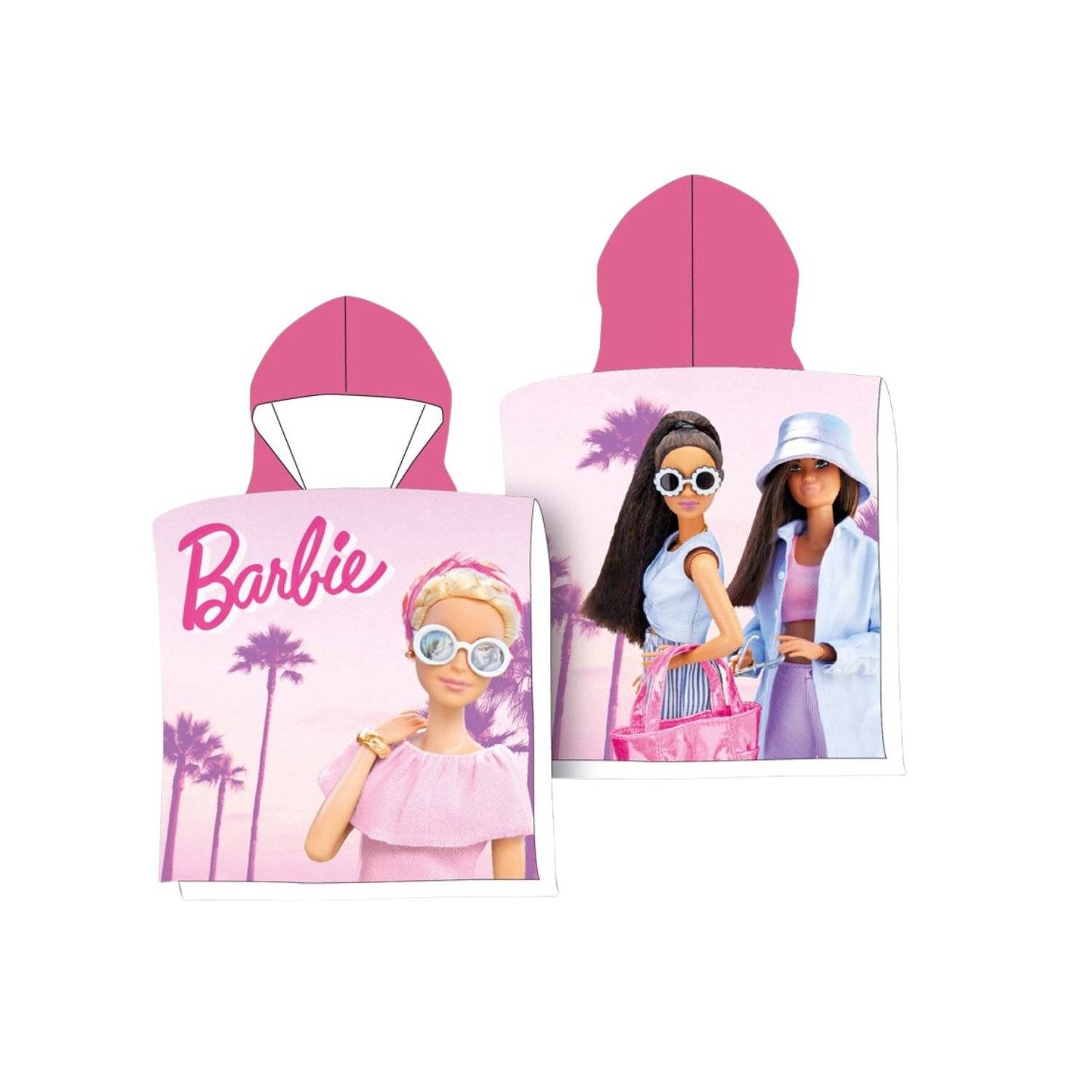 Barbie Poncho Baumwolle Weicher Kapuzenponcho für Kinder Perfekt für Zuhause und Unterwegs