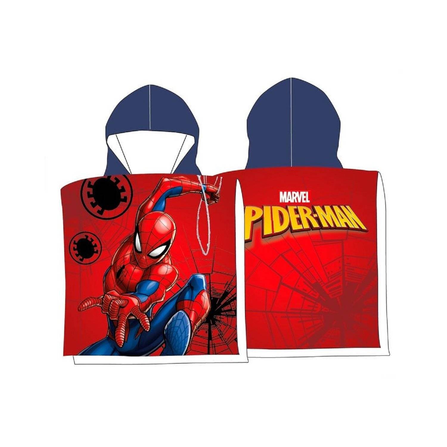 Spiderman Poncho Kinder Gemütlicher Kinder-Kapuzenponcho, 110x55 cm