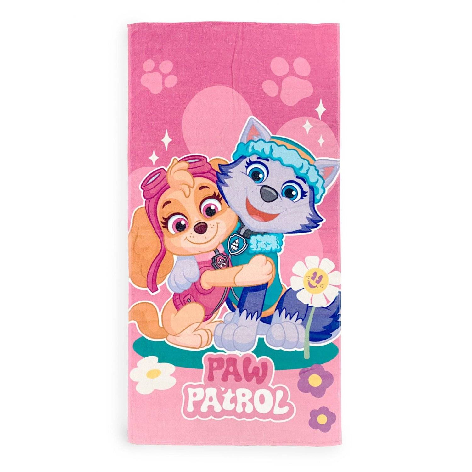 Paw Patrol Strandtuch Kinderhandtuch aus Baumwolle in Rosa, 70cm x 140cm