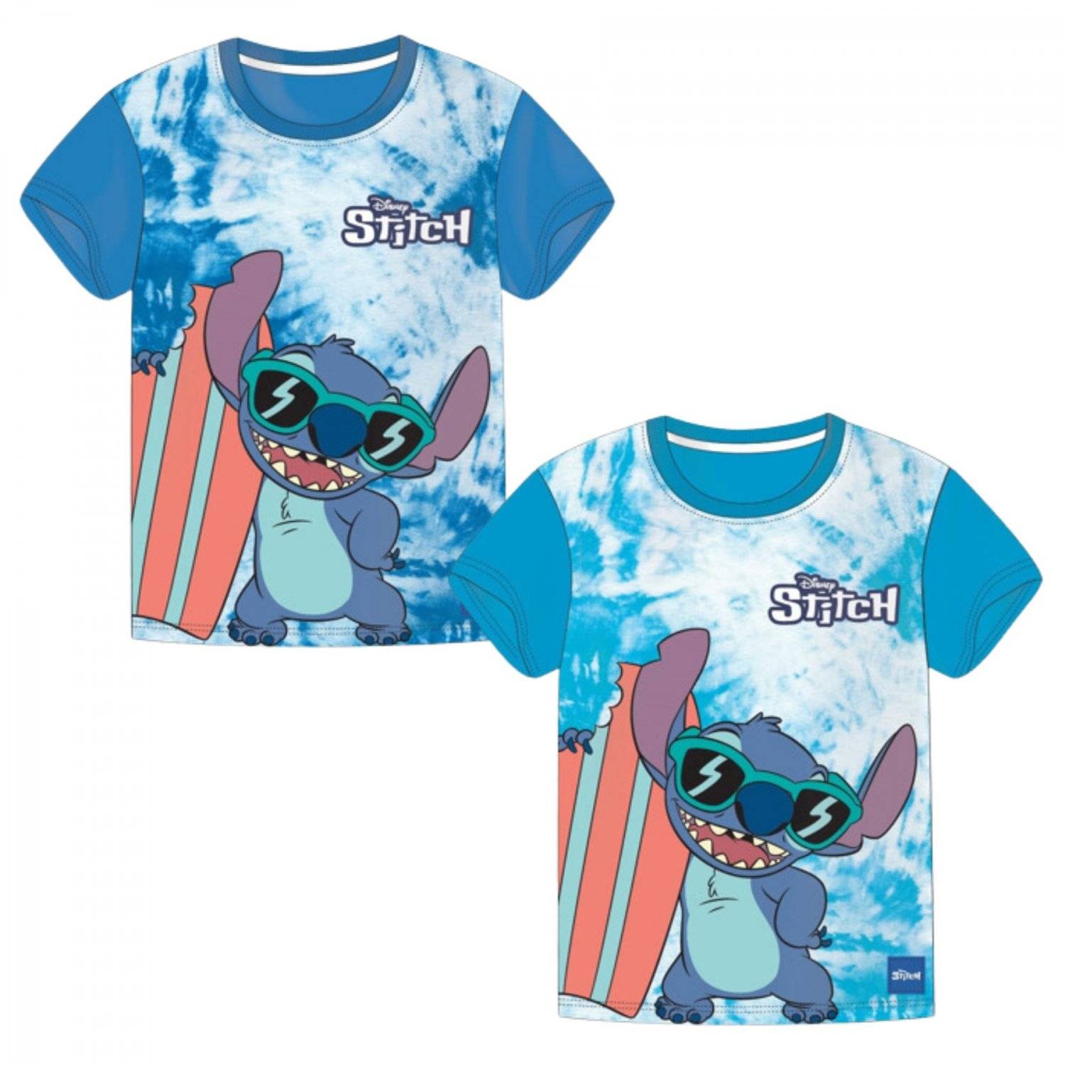 Lilo & Stitch Kinder T-Shirt aus weicher Baumwolle mit kurzen Ärmeln 8 Jahre Blau