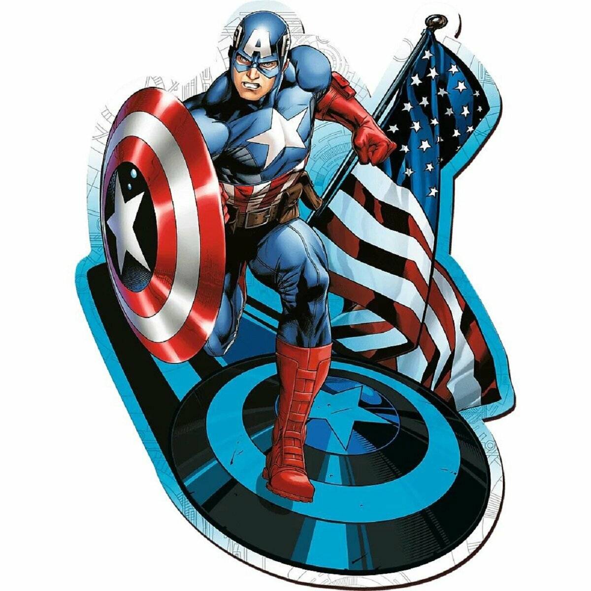 Marvel Avengers Puzzle 160 Teile aus Holz Perfekt für junge Superhelden-Fans Capitan America