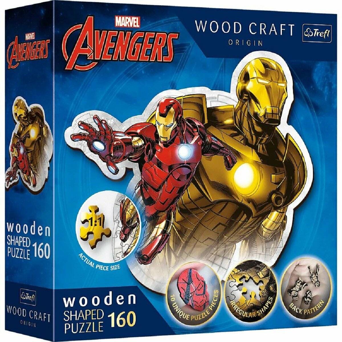Marvel Avengers Puzzle 160 Teile aus Holz Perfekt für junge Superhelden-Fans Brave Iron Man