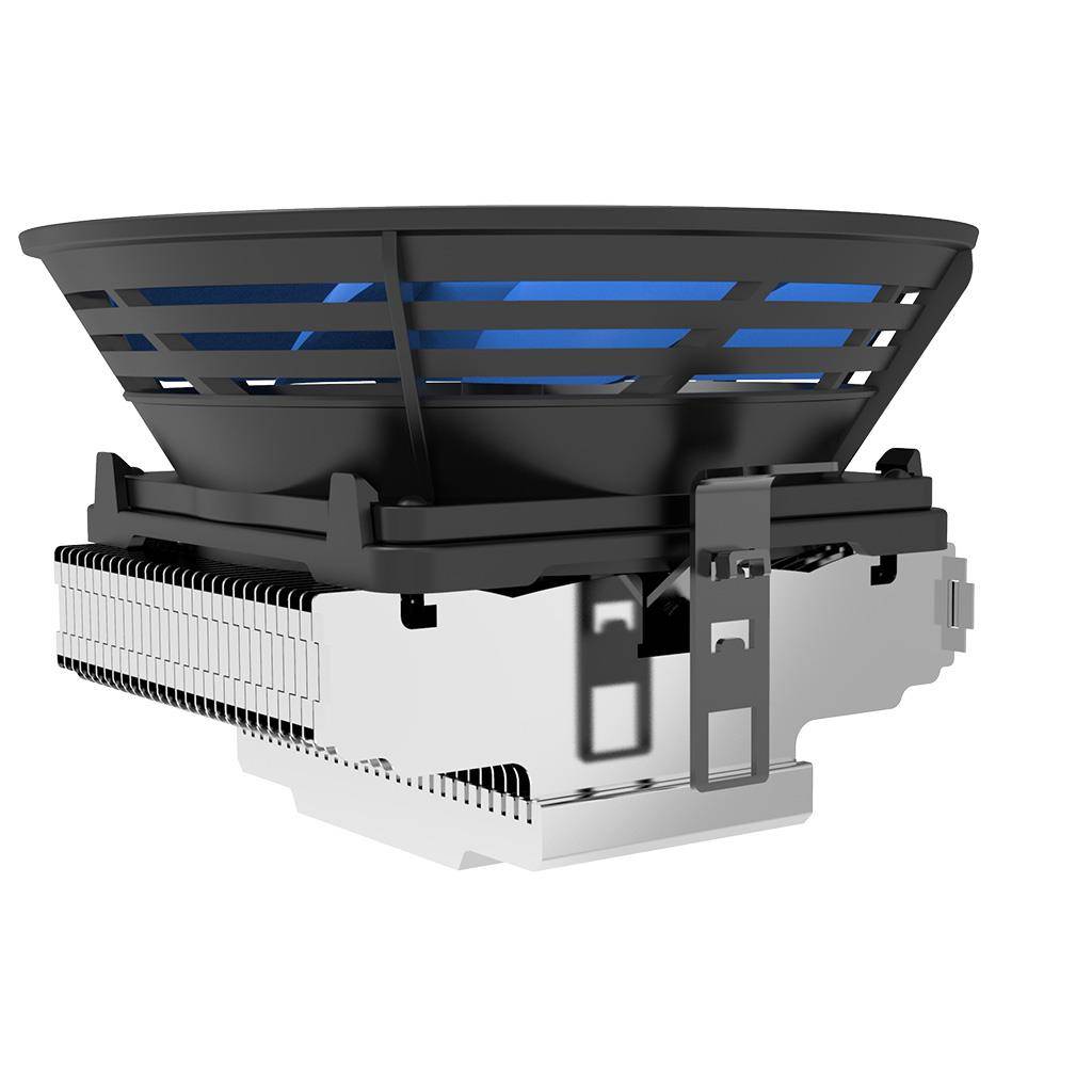 Pccooler Q120 V2 Top-Blow CPU-Kühler - Kühlset - 12 cm - 1500 RPM - 42 cfm - Schwarz - Blau