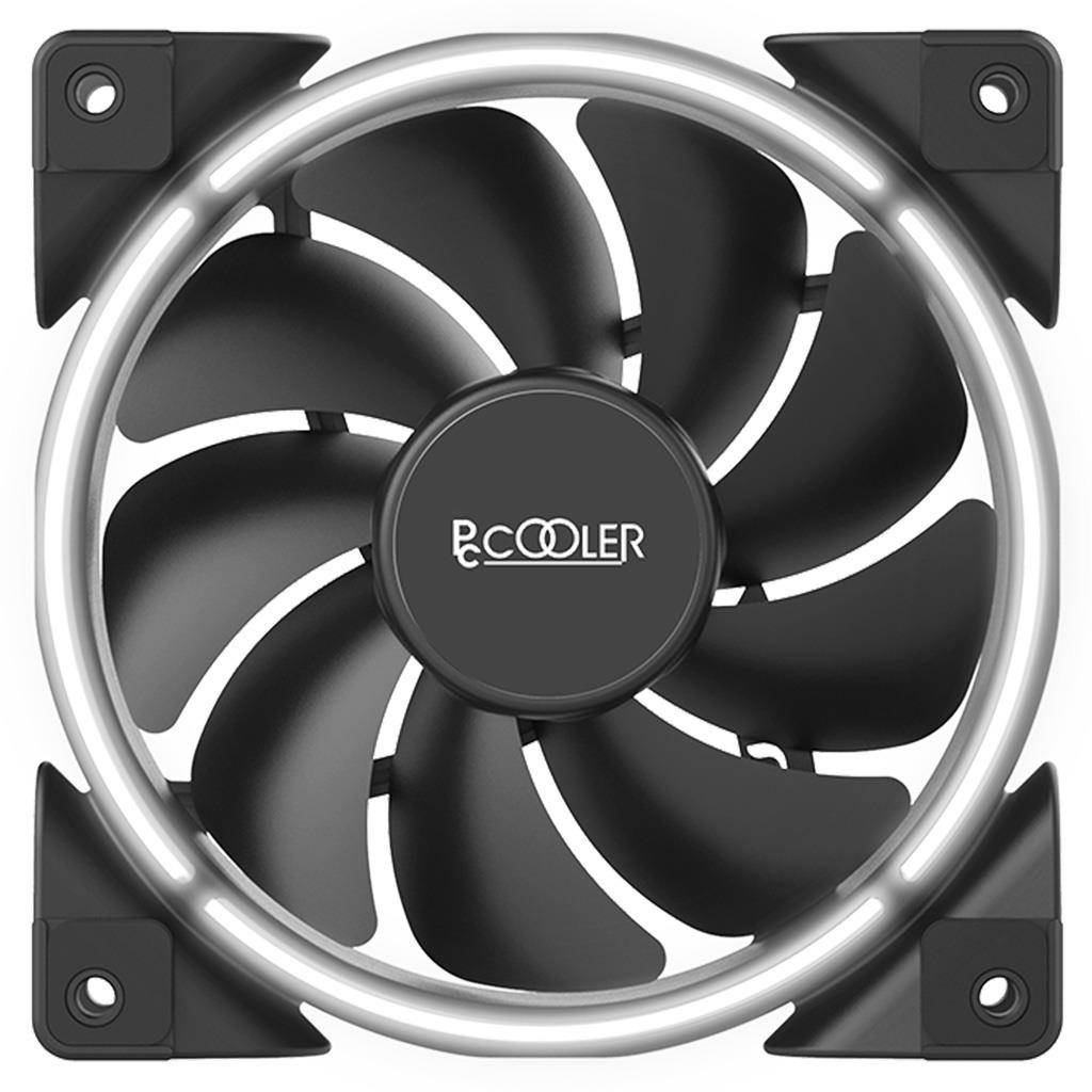 Pccooler 120mm Gehäuselüfter in Weiß - Ventilator - 12 cm - 1000 RPM - 1800 RPM - 26,5 dB - 35 cfm