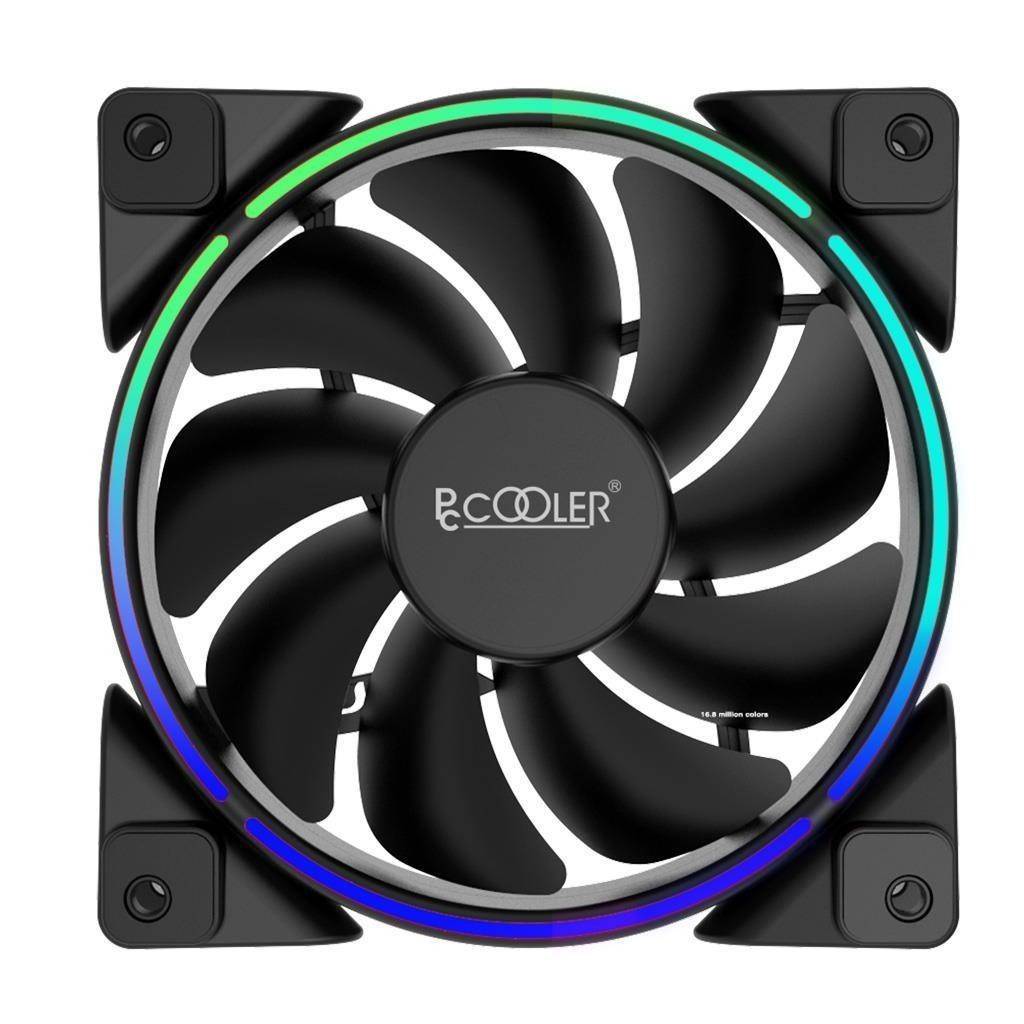 Pccooler 3in1 120mm Gehäuselüfter in FRGB - Ventilator - 12 cm - 1000 RPM - 2000 RPM - 29,1 dB - 68