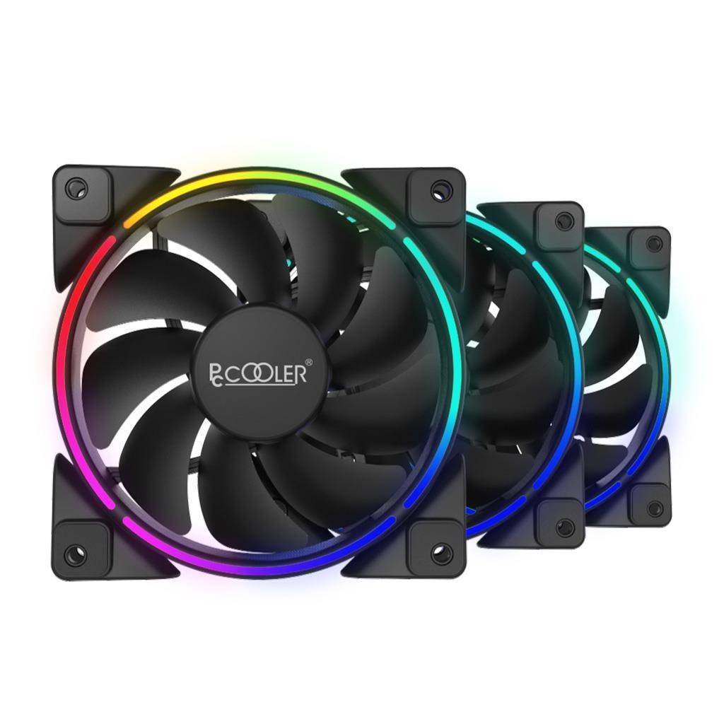 Pccooler 3in1 120mm Gehäuselüfter in FRGB - Ventilator - 12 cm - 1000 RPM - 2000 RPM - 29,1 dB - 68