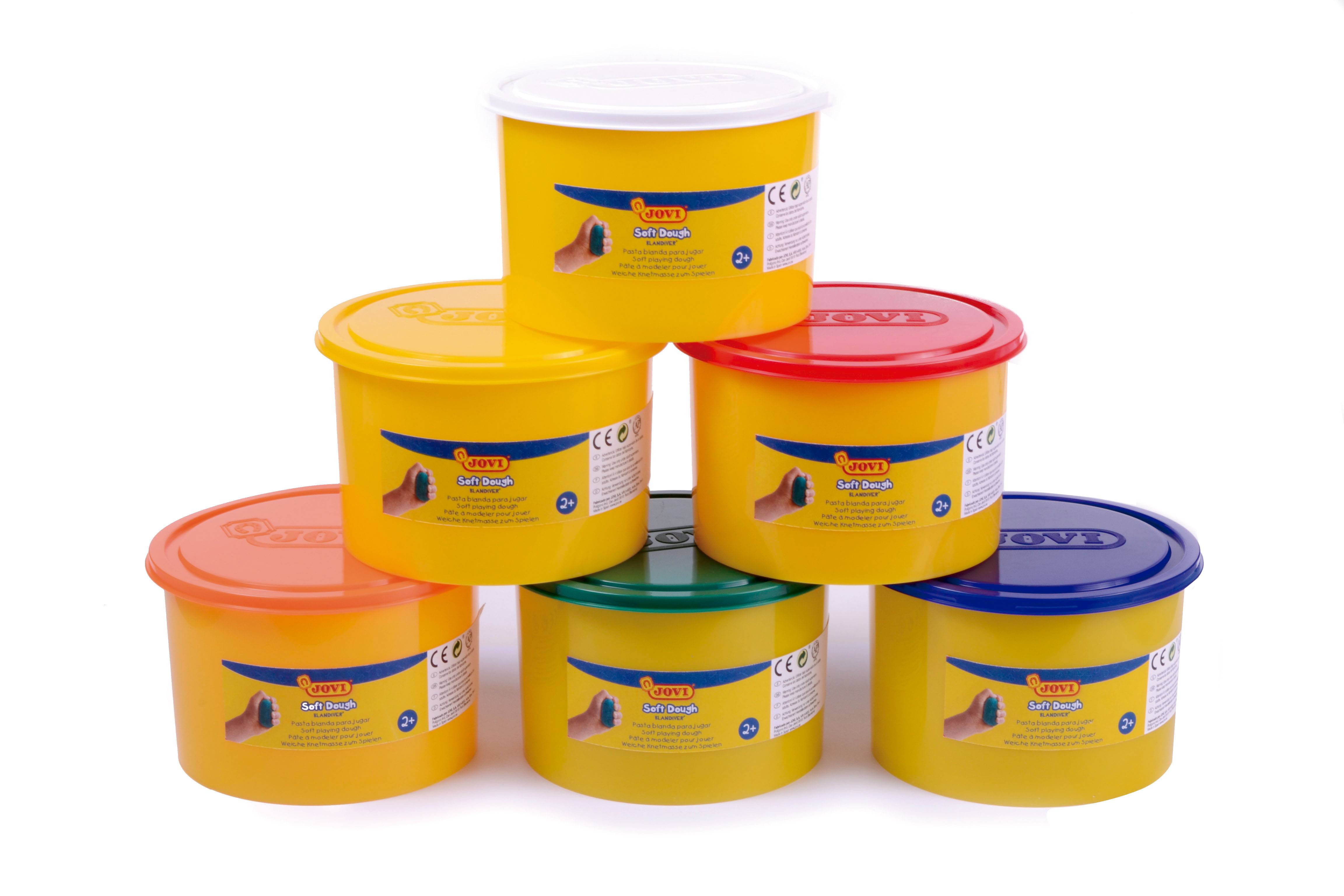 Plastilin Jovi Soft Dough weiche Knetmasse, 6 Farben