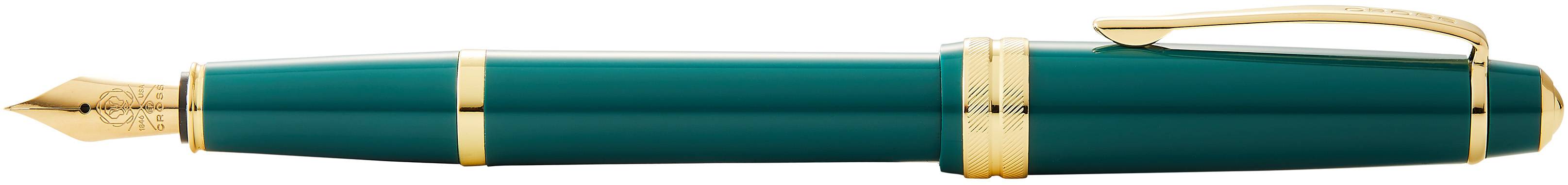 Füllfederhalter Bailey Light Grün-Lack/Gold, Kunststoff, M-Feder