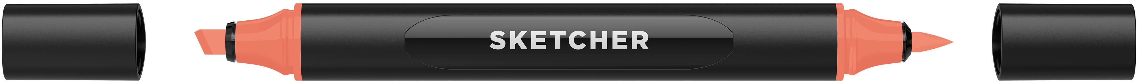 Twinmarker Sketcher brush+chisel R 085 korallenrot