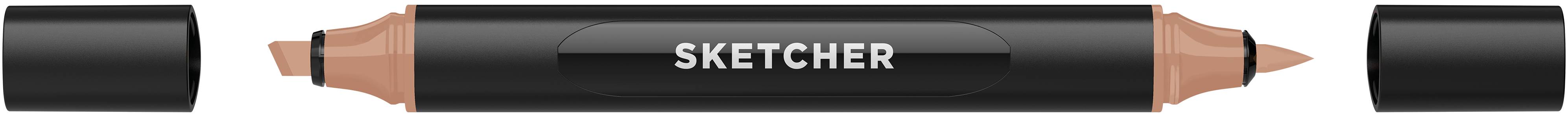 Twinmarker Sketcher brush+chisel M 125 mahagoni