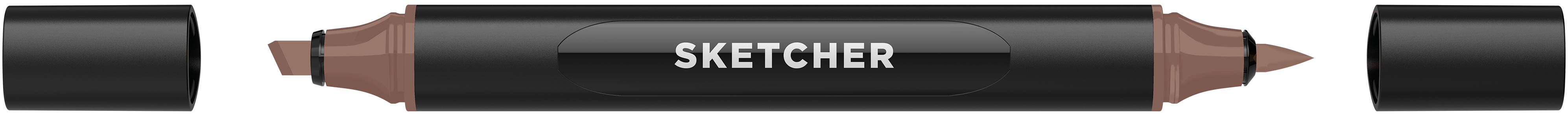 Twinmarker Sketcher brush+chisel M 135 kastanie