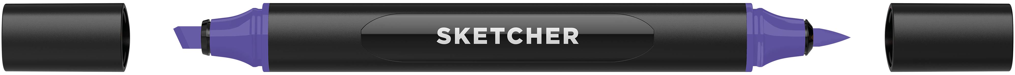 Twinmarker Sketcher brush+chisel V 215 violett