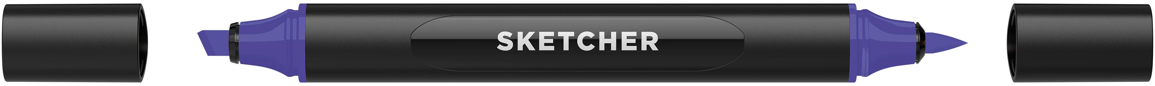 Twinmarker Sketcher brush+chisel V 225 blaubeere