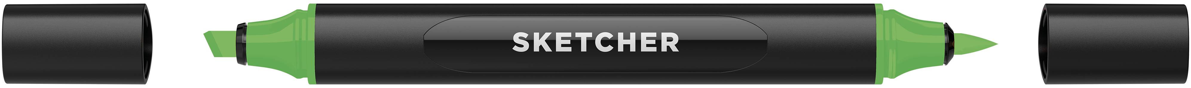 Twinmarker Sketcher brush+chisel YG390 apfelgrün