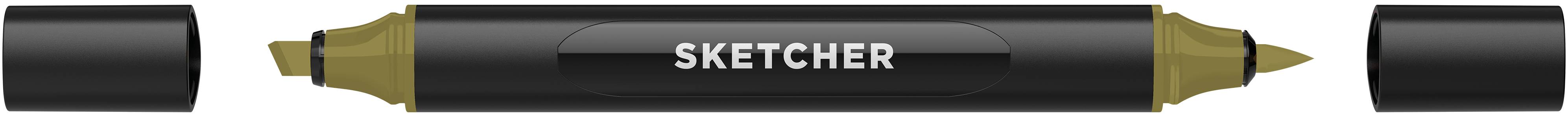 Twinmarker Sketcher brush+chisel K 415 olive