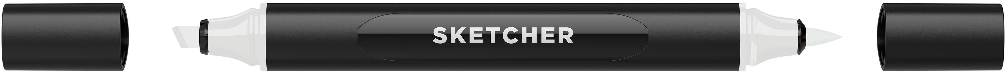 Twinmarker Sketcher brush+chisel GG485 grüngrau 1